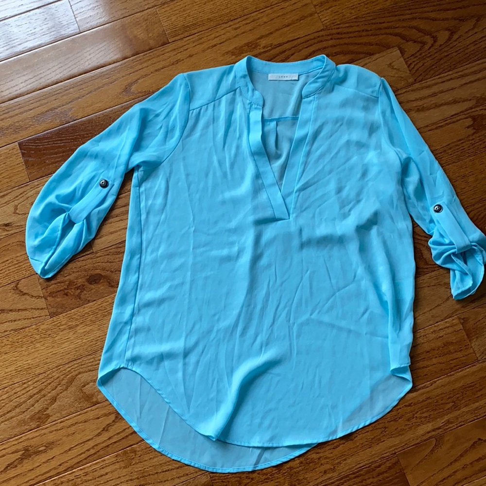 Blue silky tunic